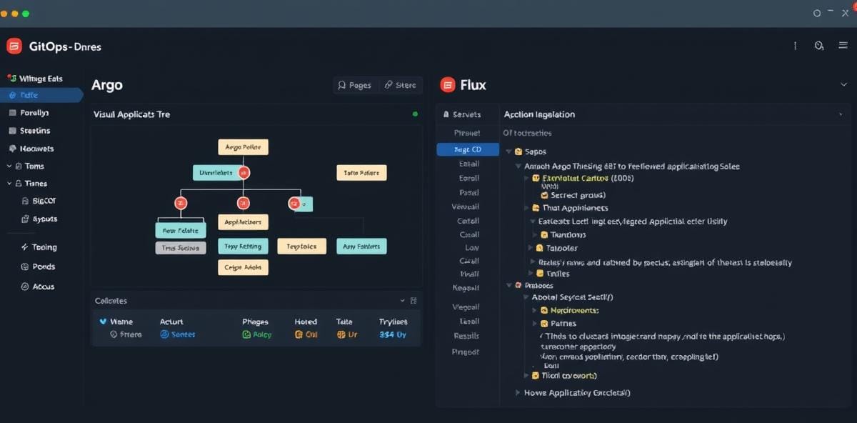 Argo CD vs Flux comparison dashboard