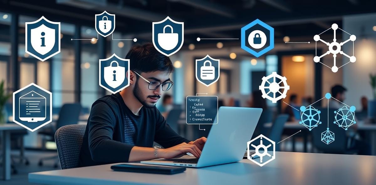 Developer securing Docker containers and Kubernetes workloads