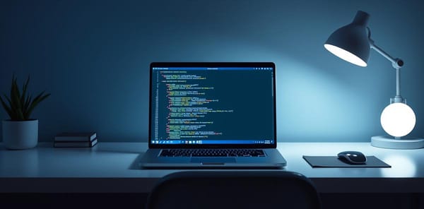 Clean code displayed on a laptop screen in a modern workspace