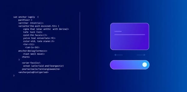 Illustration of CSS anchor positioning replacing JavaScript libraries for UI tooltips and floating elements