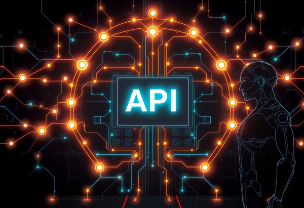 Conceptual illustration of AI agents and human users consuming the same API gateway with different traffic patterns